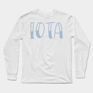 Light Blue Iota Letter Long Sleeve T-Shirt